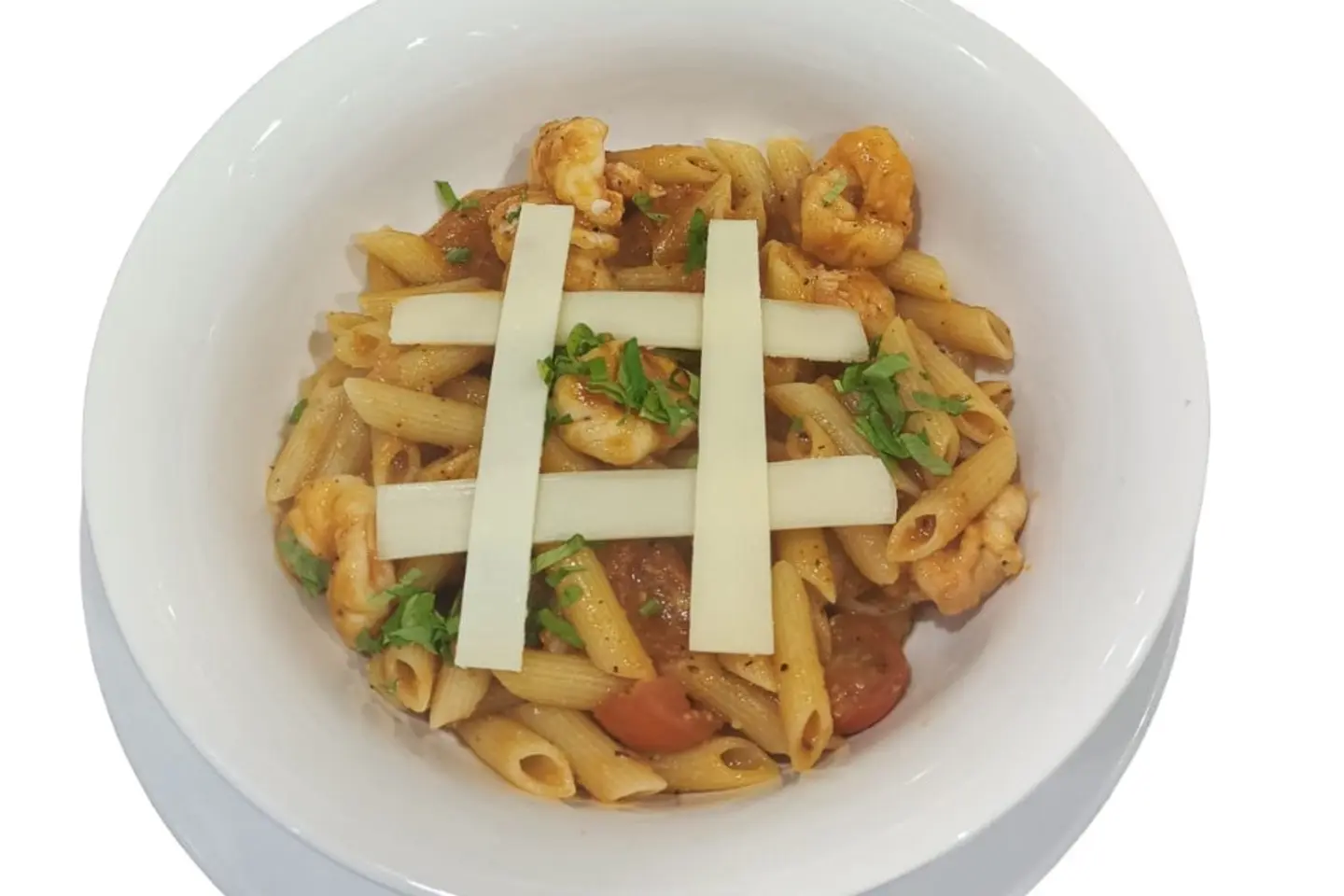Penne Carbonara With Shrimp