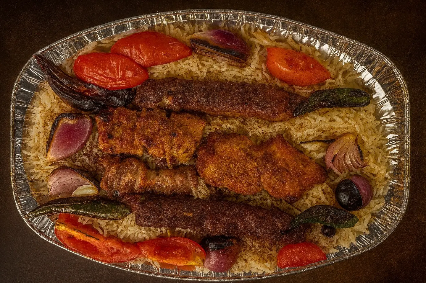 مشويات مشكلة مع الأرز 5 أسياخ