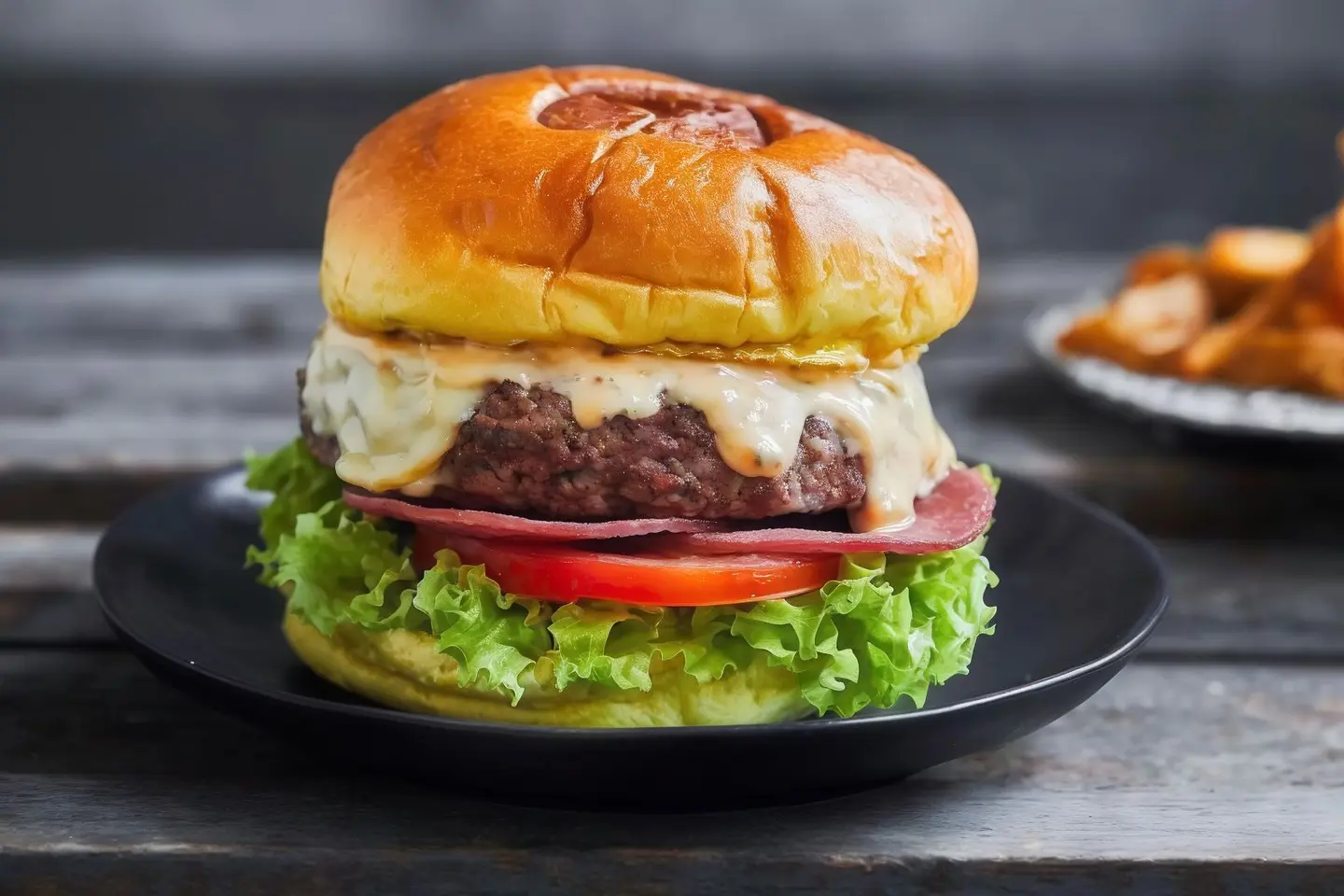 Beef Burger With Bacon
