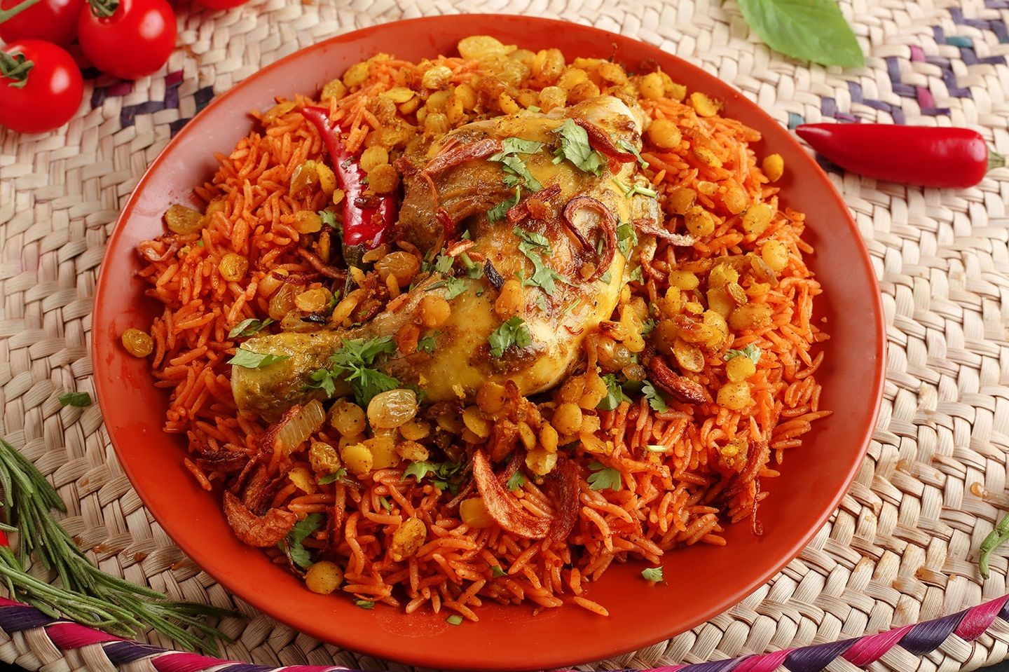 مكبوس حضرمي دجاج ( ربع حبه )
