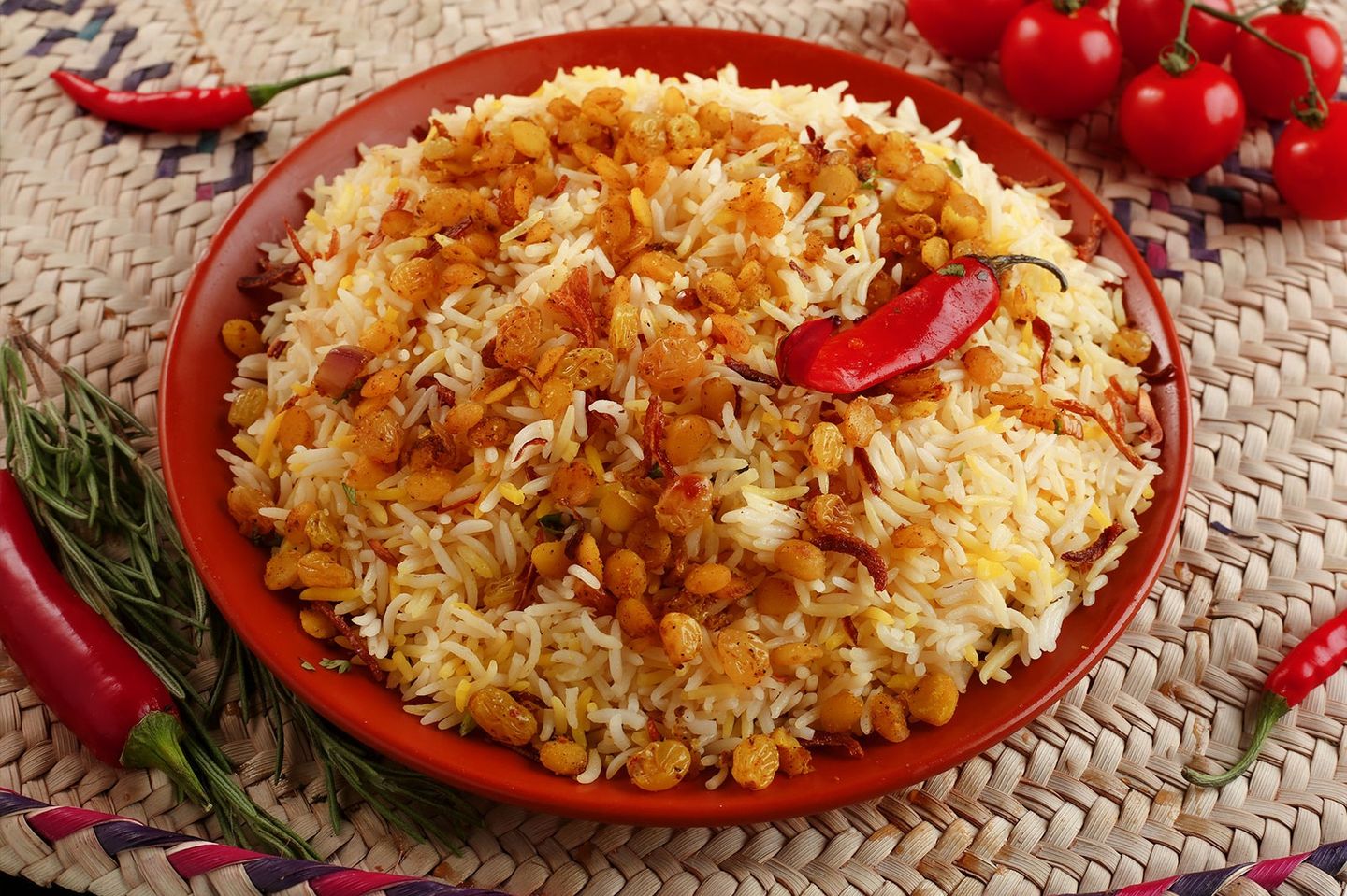 طبق أرز مكبوس حضرمي