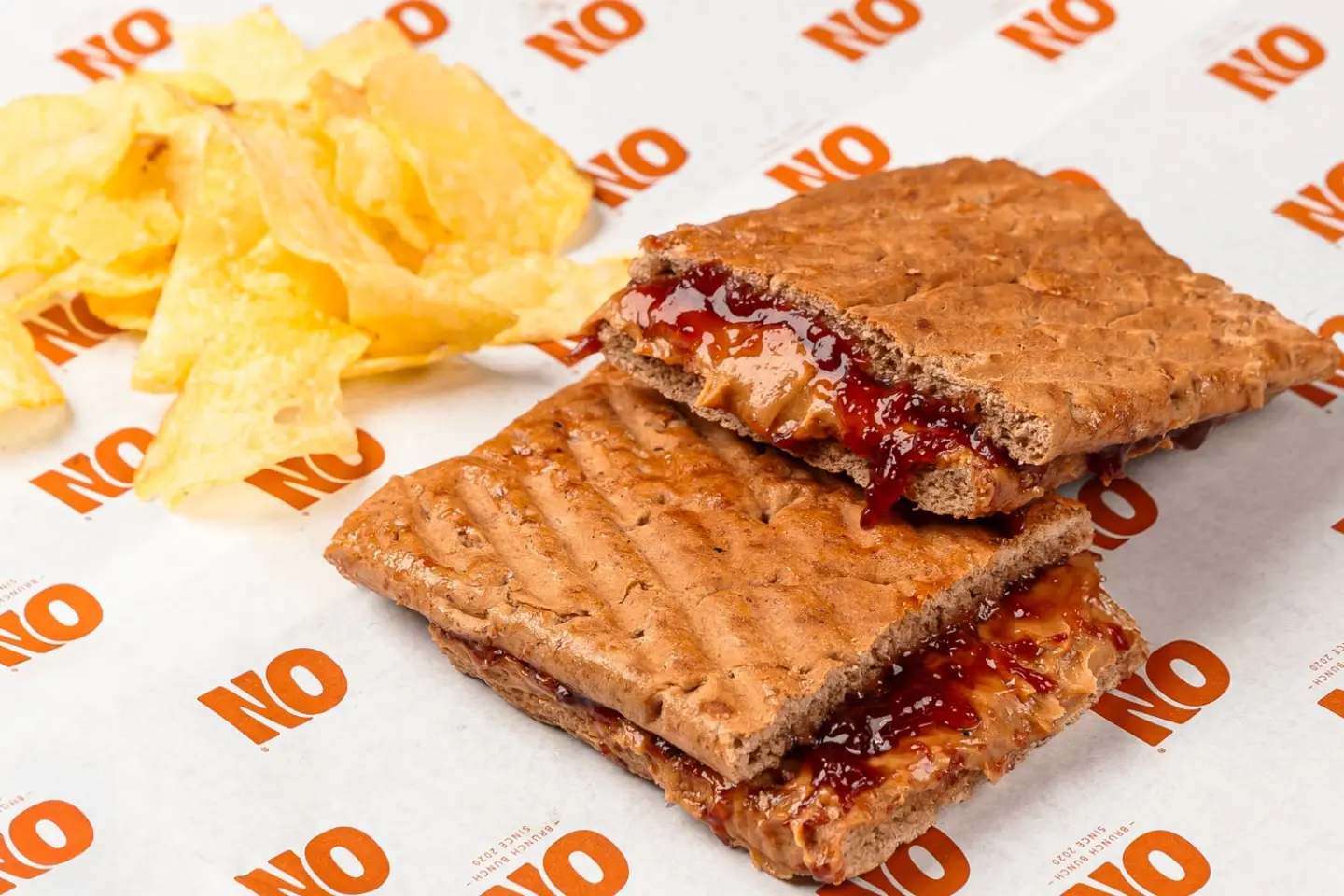Peanut And Red Berries Sandwich