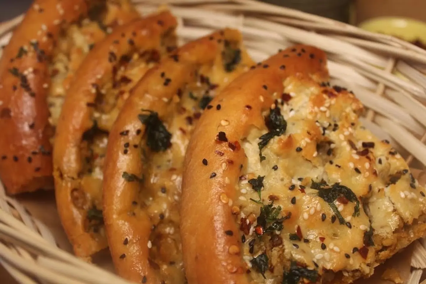 خبز النان قيما لحم