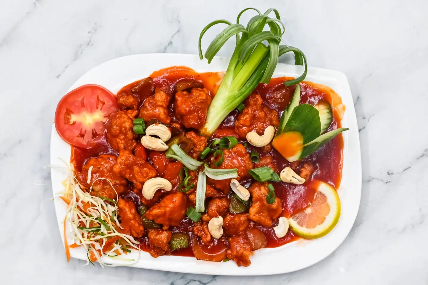 سمك مع الكاجو