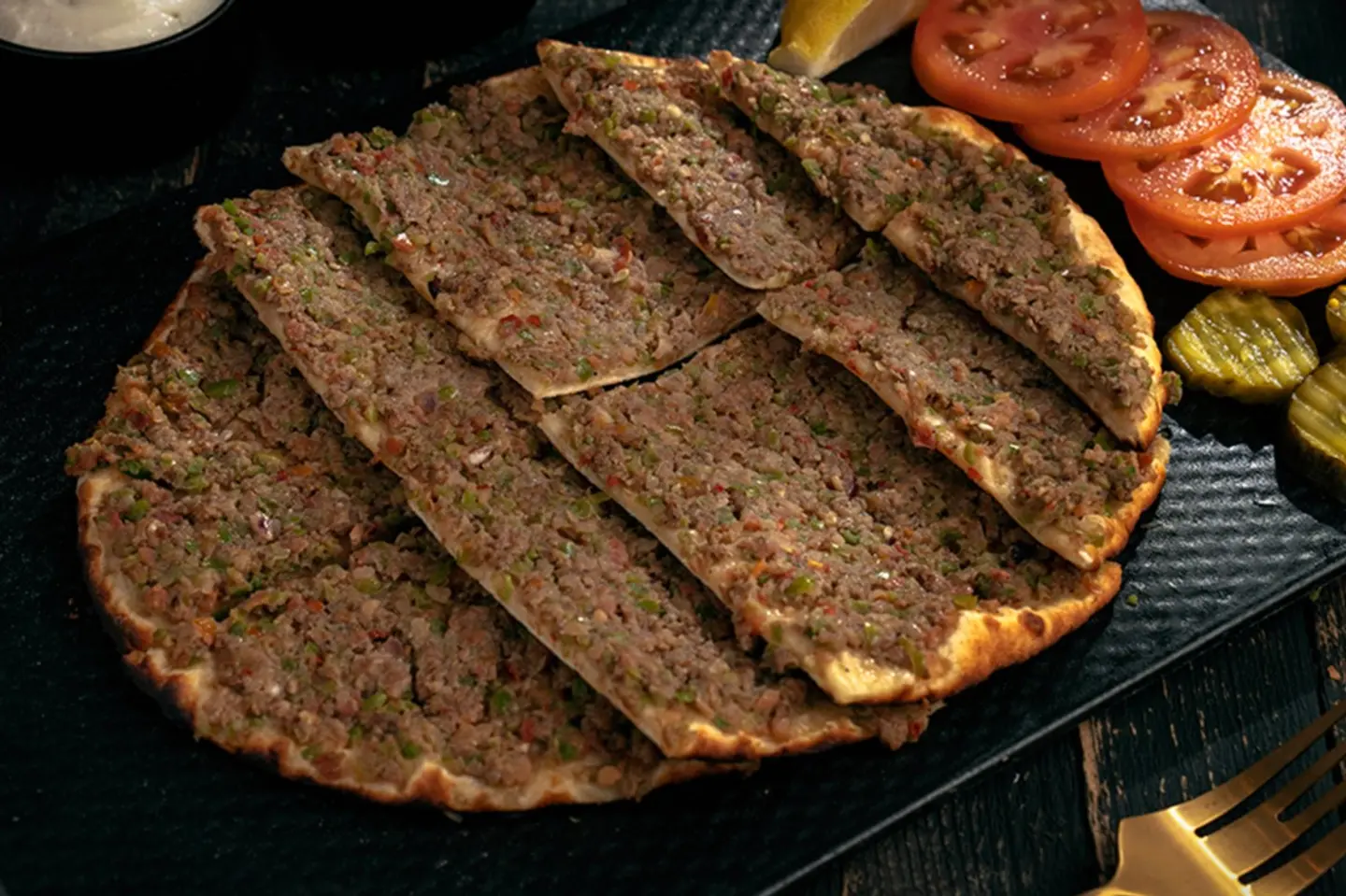 منقوشة لحم بالعجين