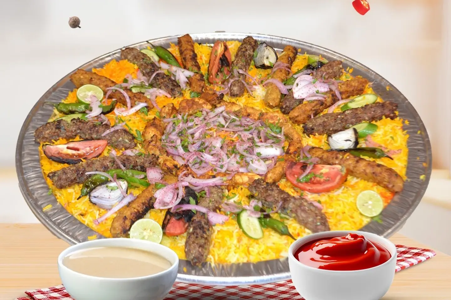 كيلو مشاوي مشكل مع الرز