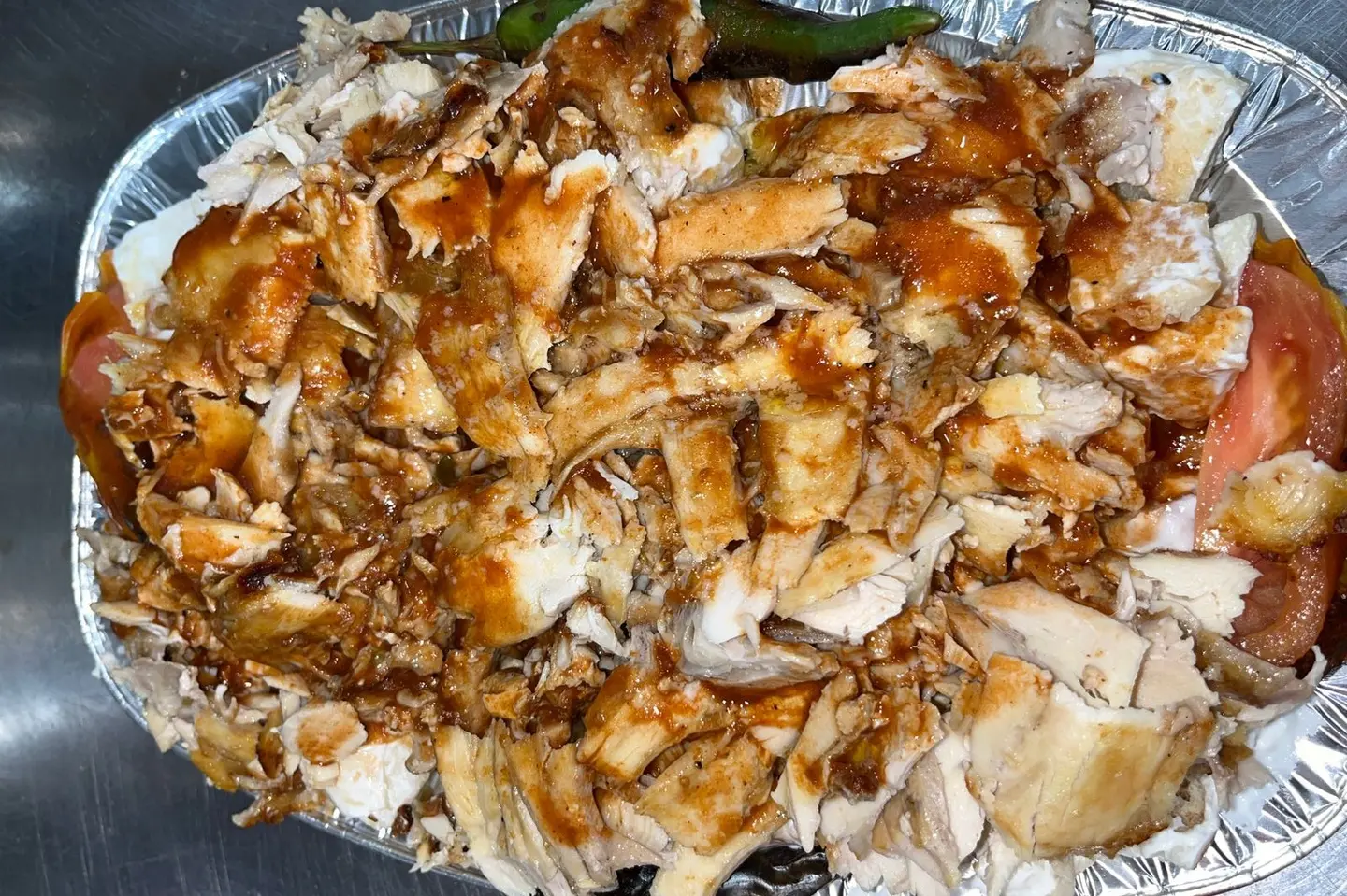 صحن شاورما دجاج اسكندر