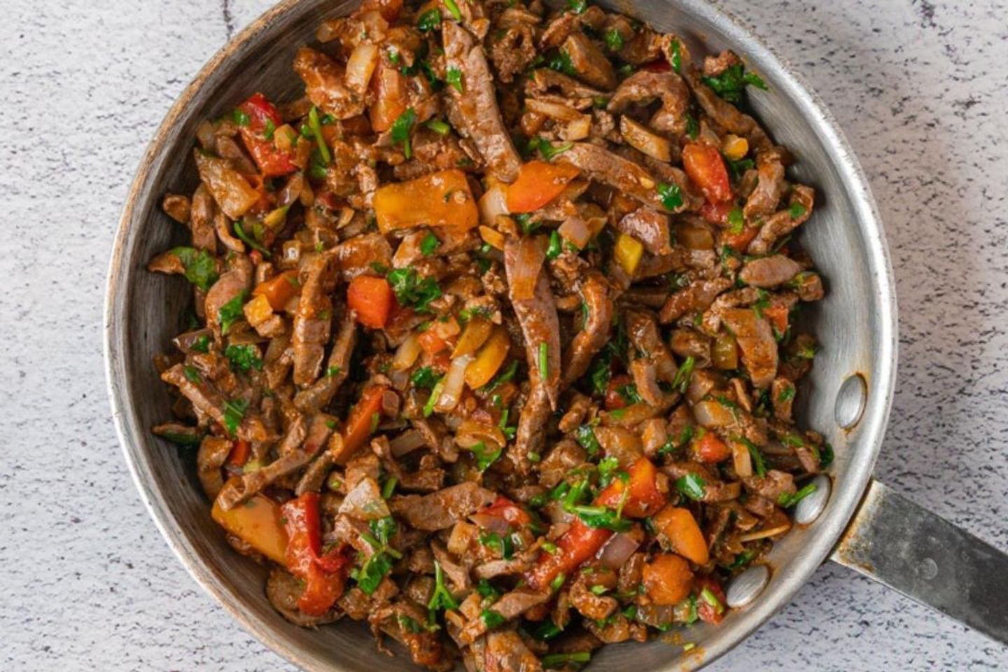 طبق كبدة غنم طازجة