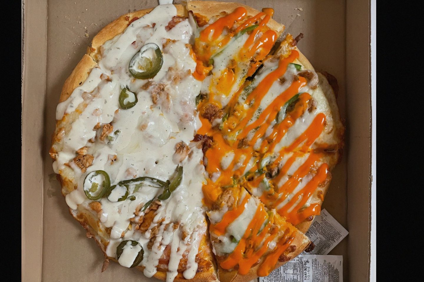 بيتزا نص رانش و نص فرانس