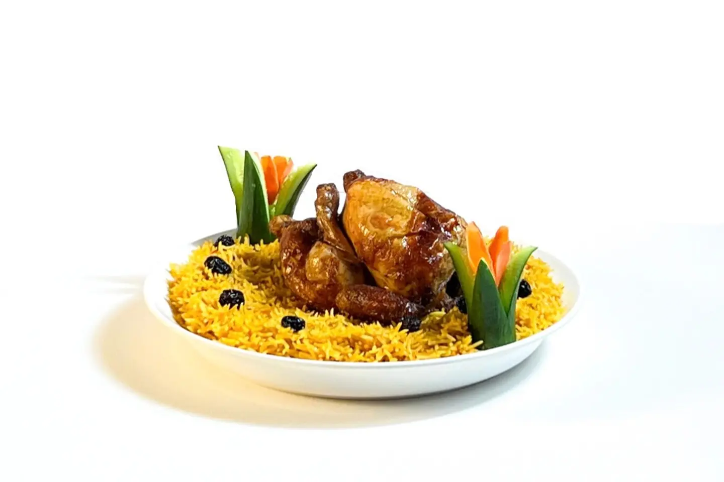 دجاج شواية مع رز شعبي - حبة دجاج كاملة