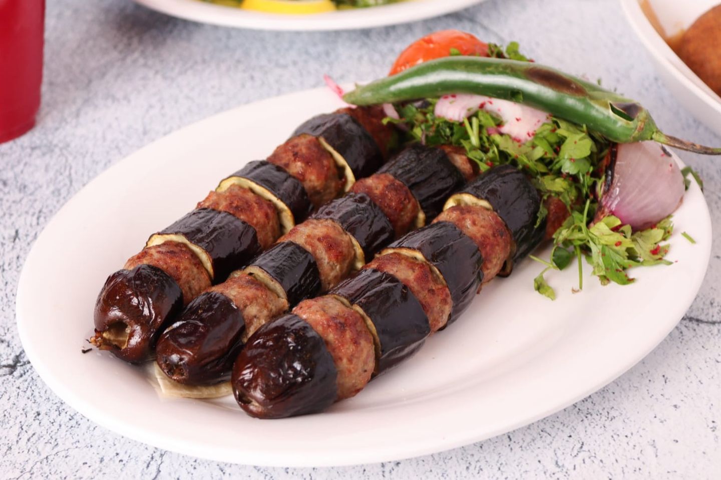 كباب باذنجان 3 أسياخ