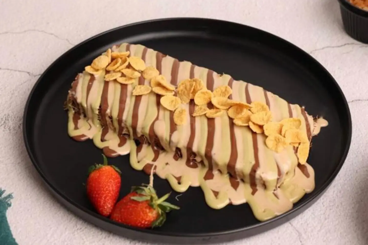 كنافه مستطيله مكس صوص