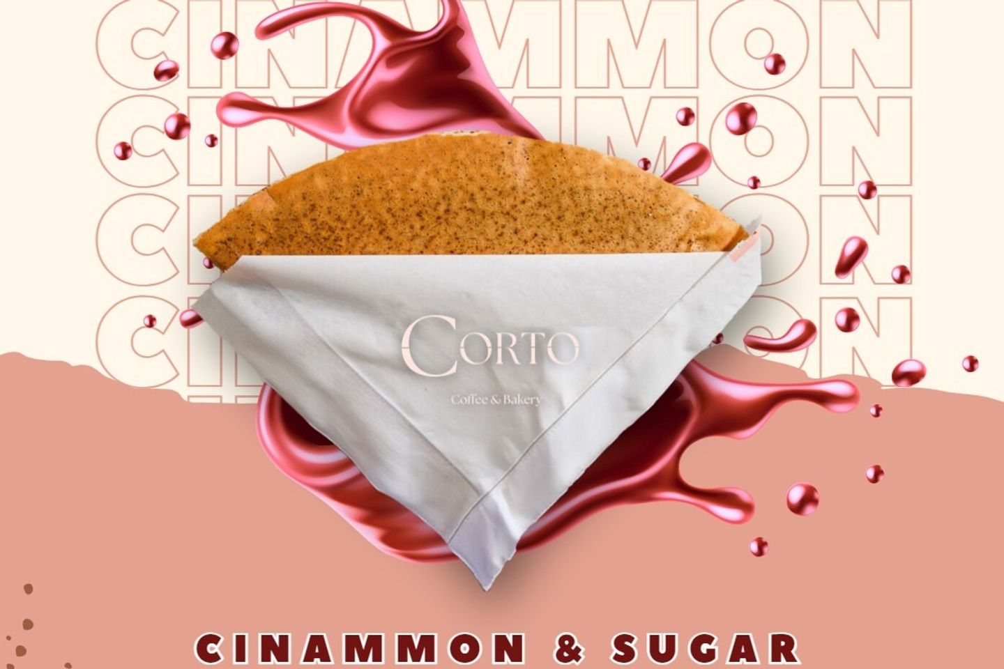 Flat Crunchy Crepe Cinnamon And Sugar