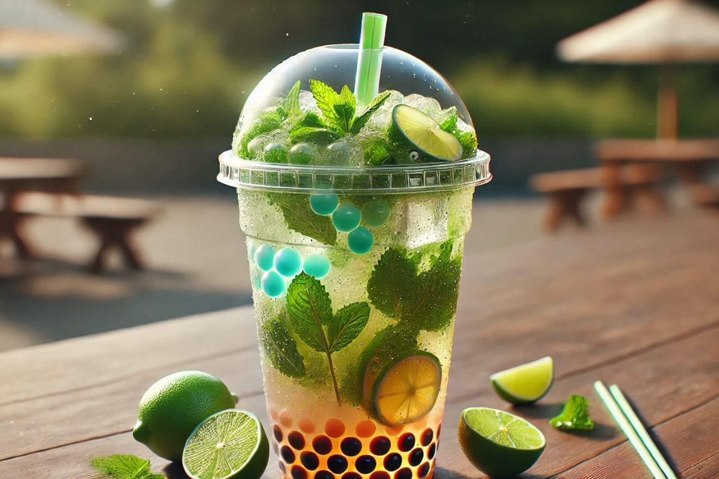 Mojito With Boba - Boba Blueberry