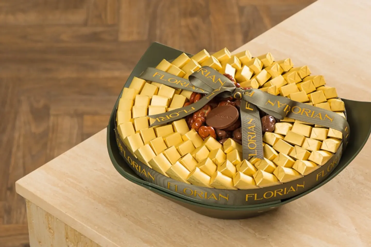 Leather Dgreen Tray