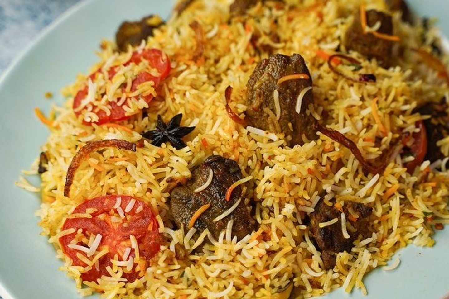 برياني لحم البقر