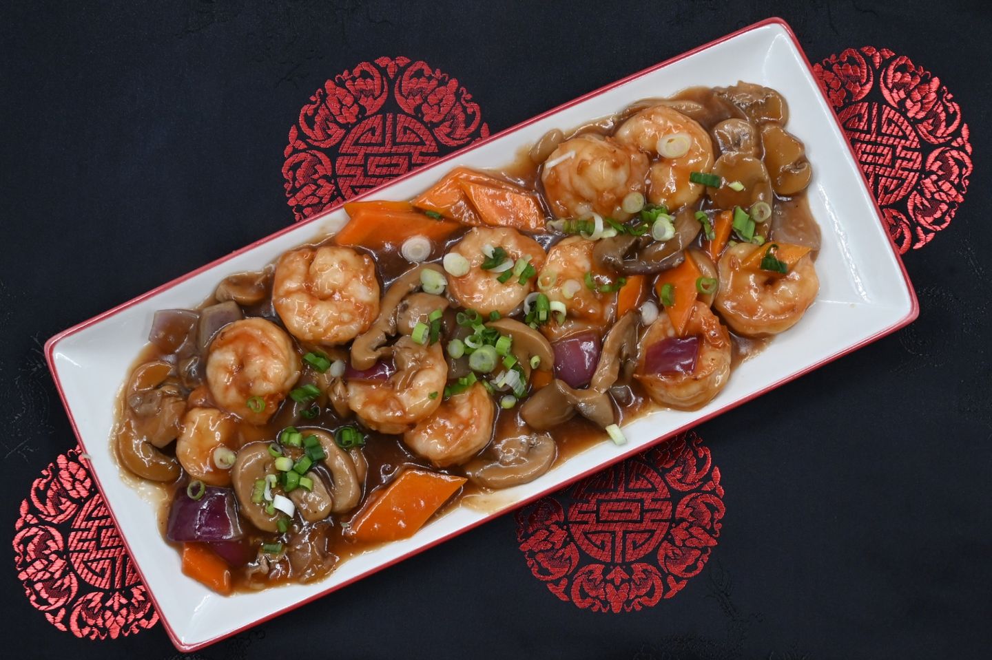 Shrimps With Mushrooms