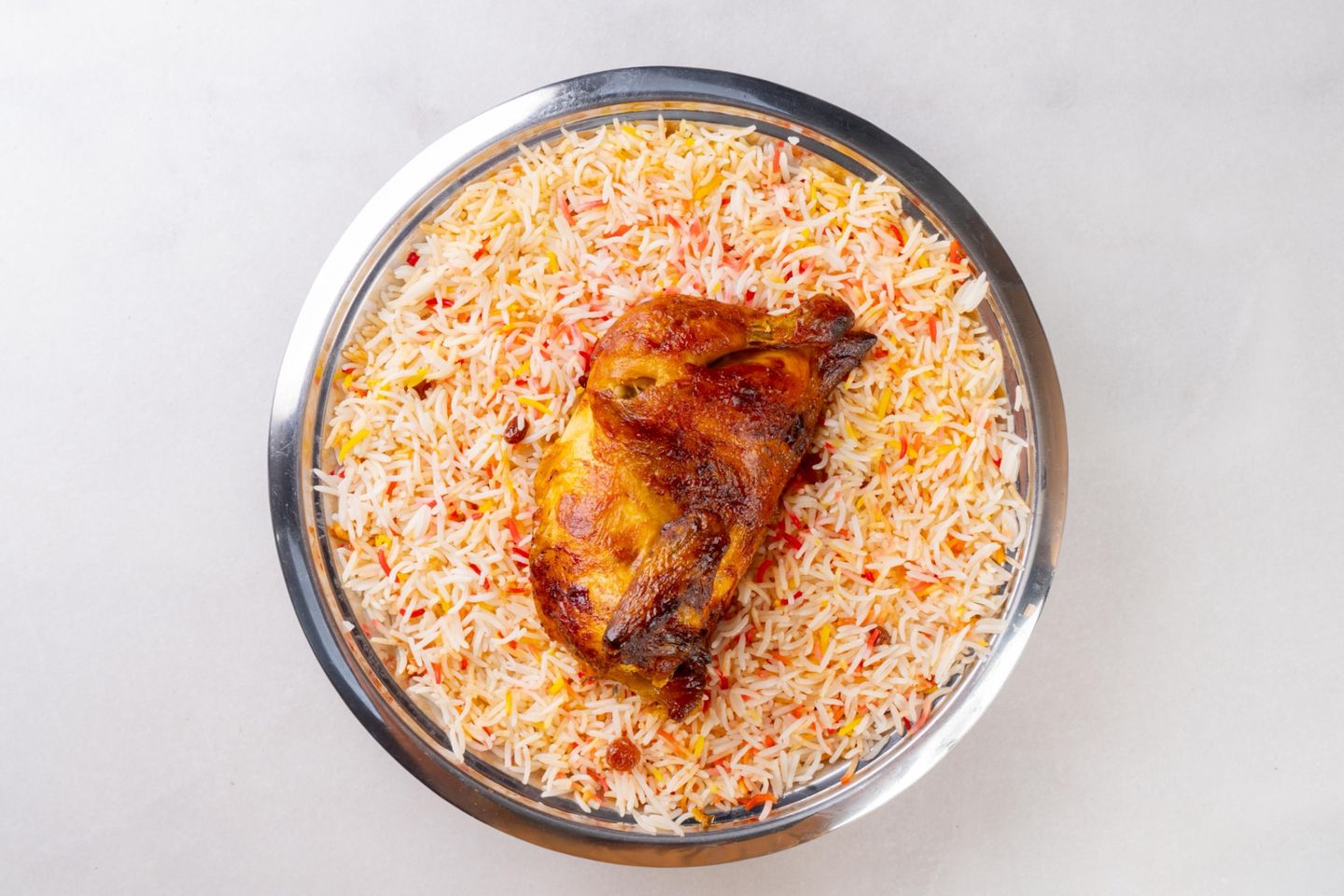 Half Chicken Grill Chef Rice