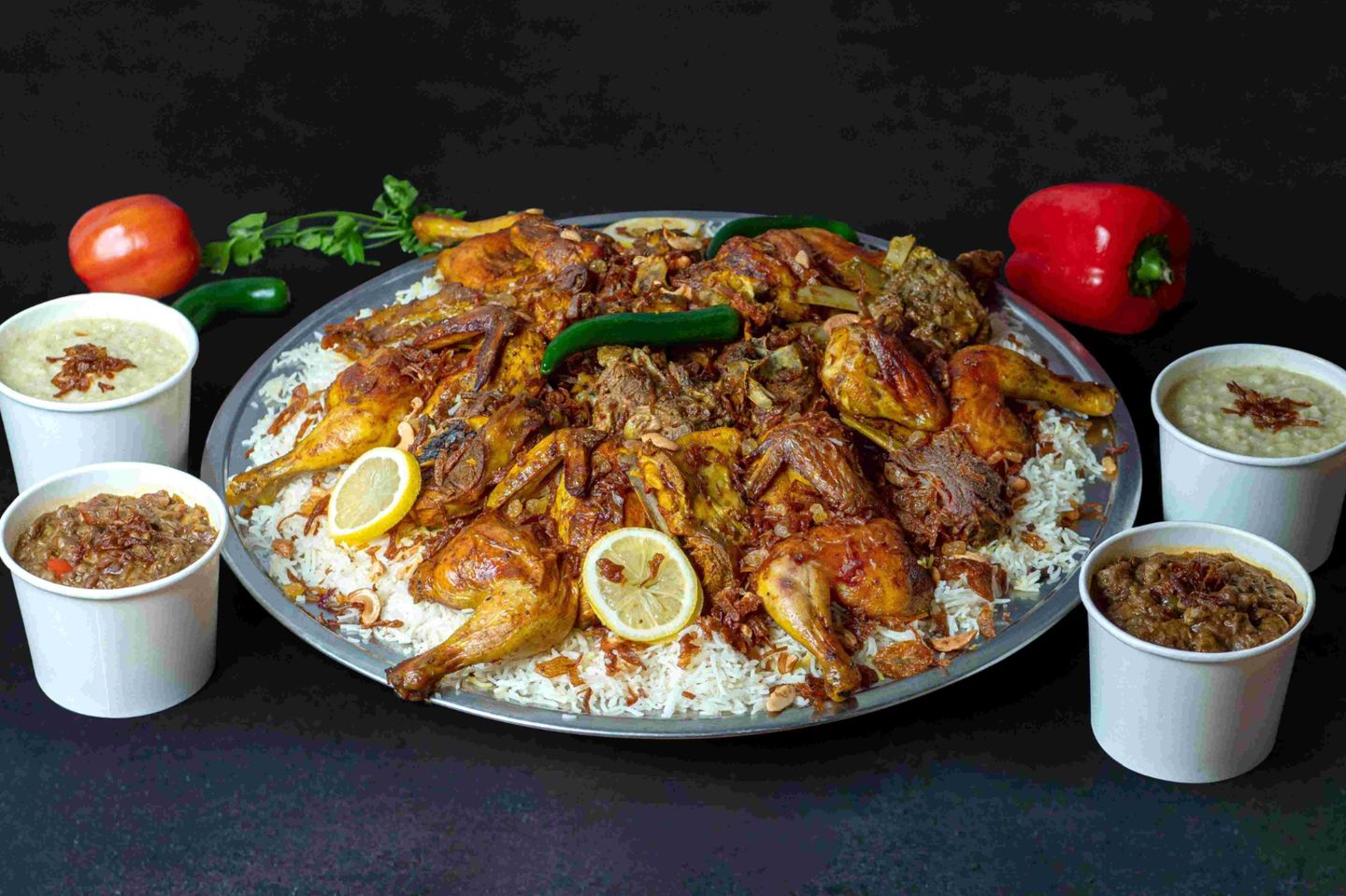الوجبة العائلية دجاج ولحم