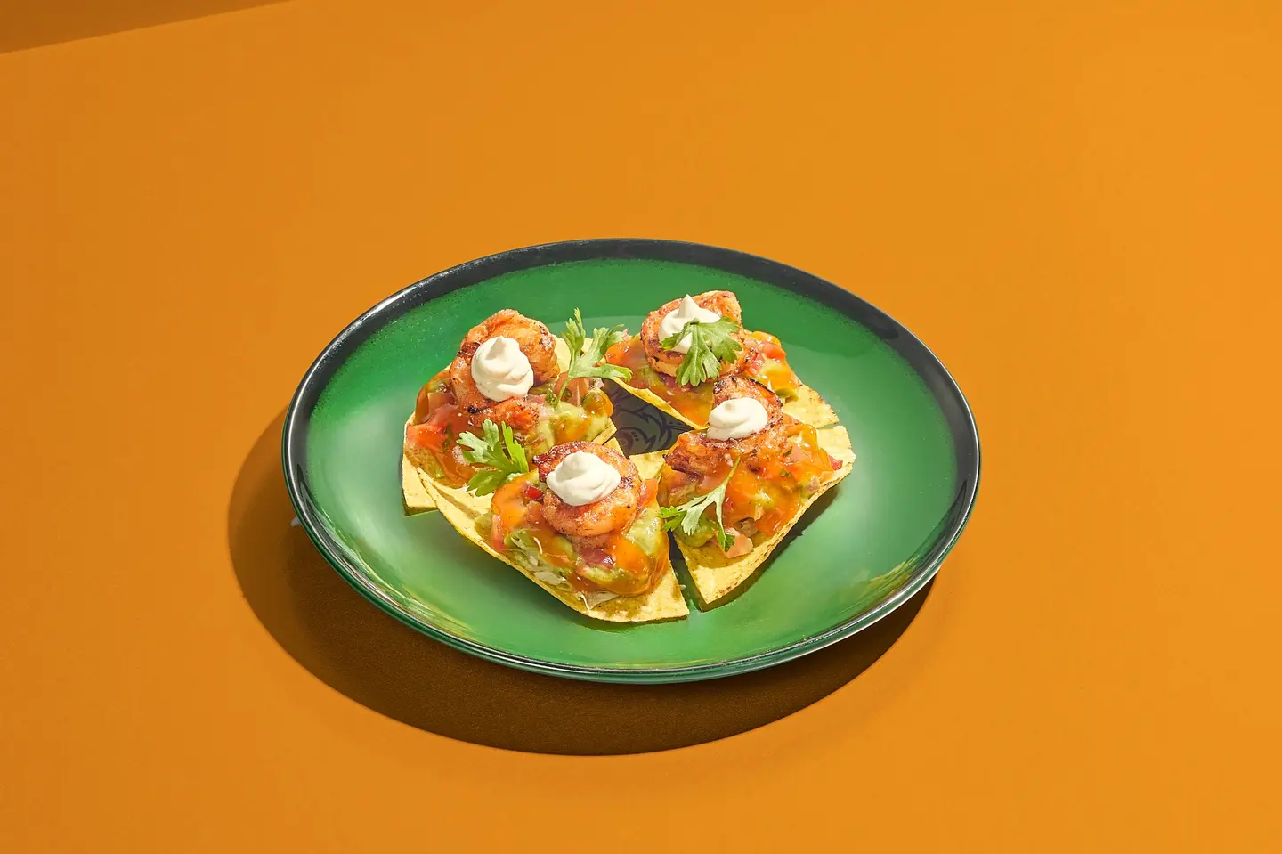 Tostada Bites Grilld Shrimps