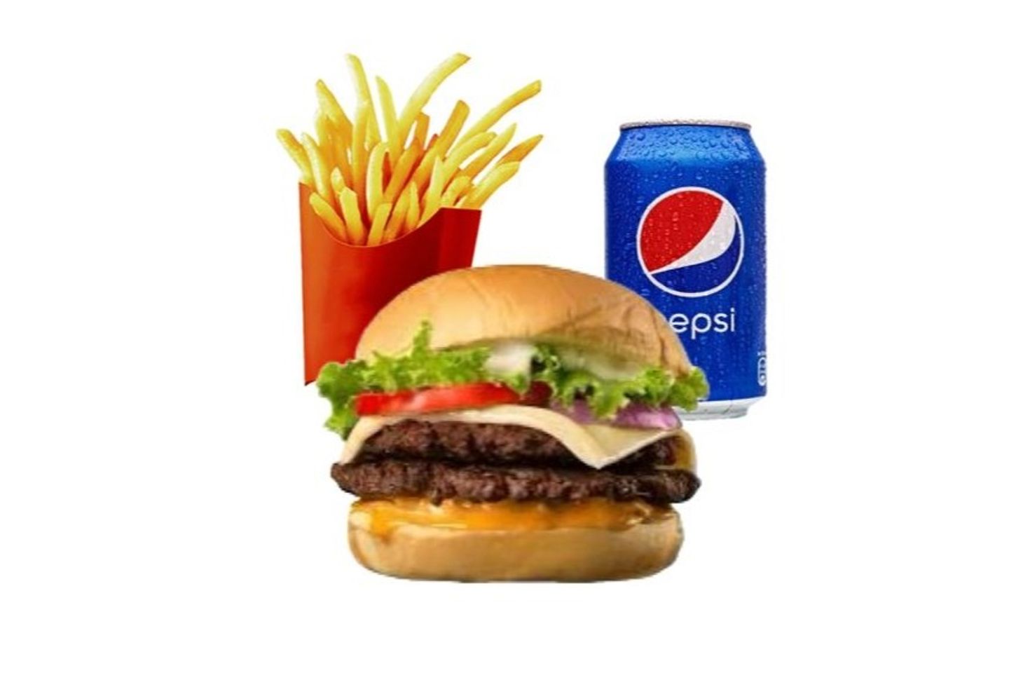 Double Beef Burger With Cheese Meal