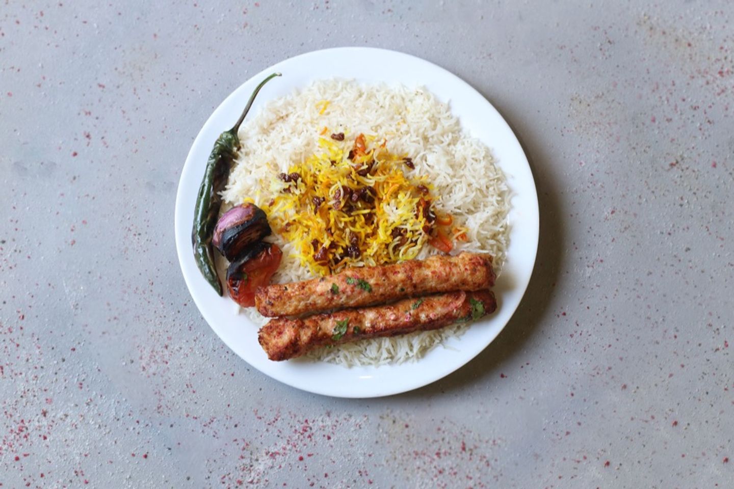 كباب دجاج مع الارز