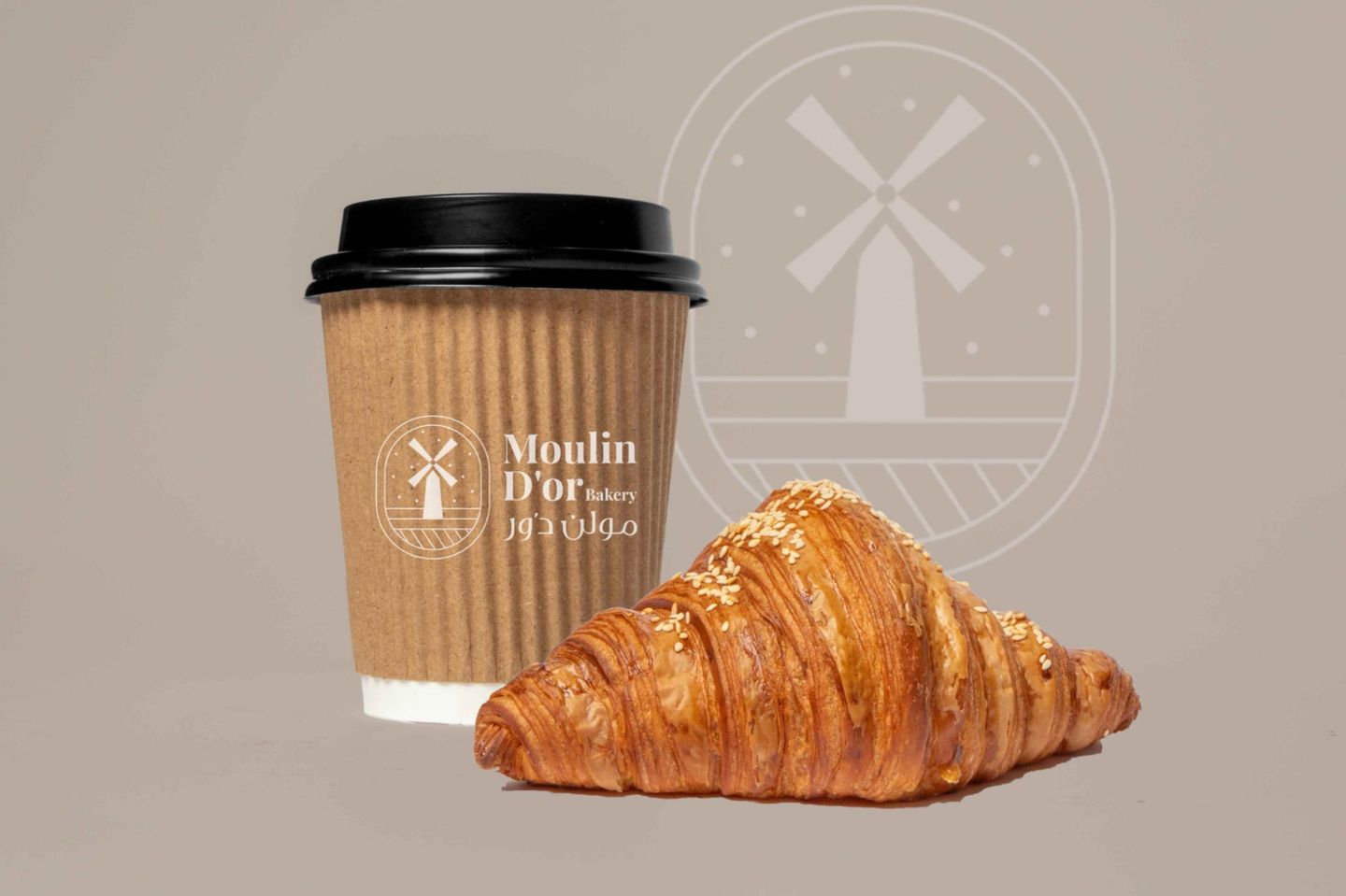 Croissant Of Any Kind And Americano Coffee Cold Or Hot