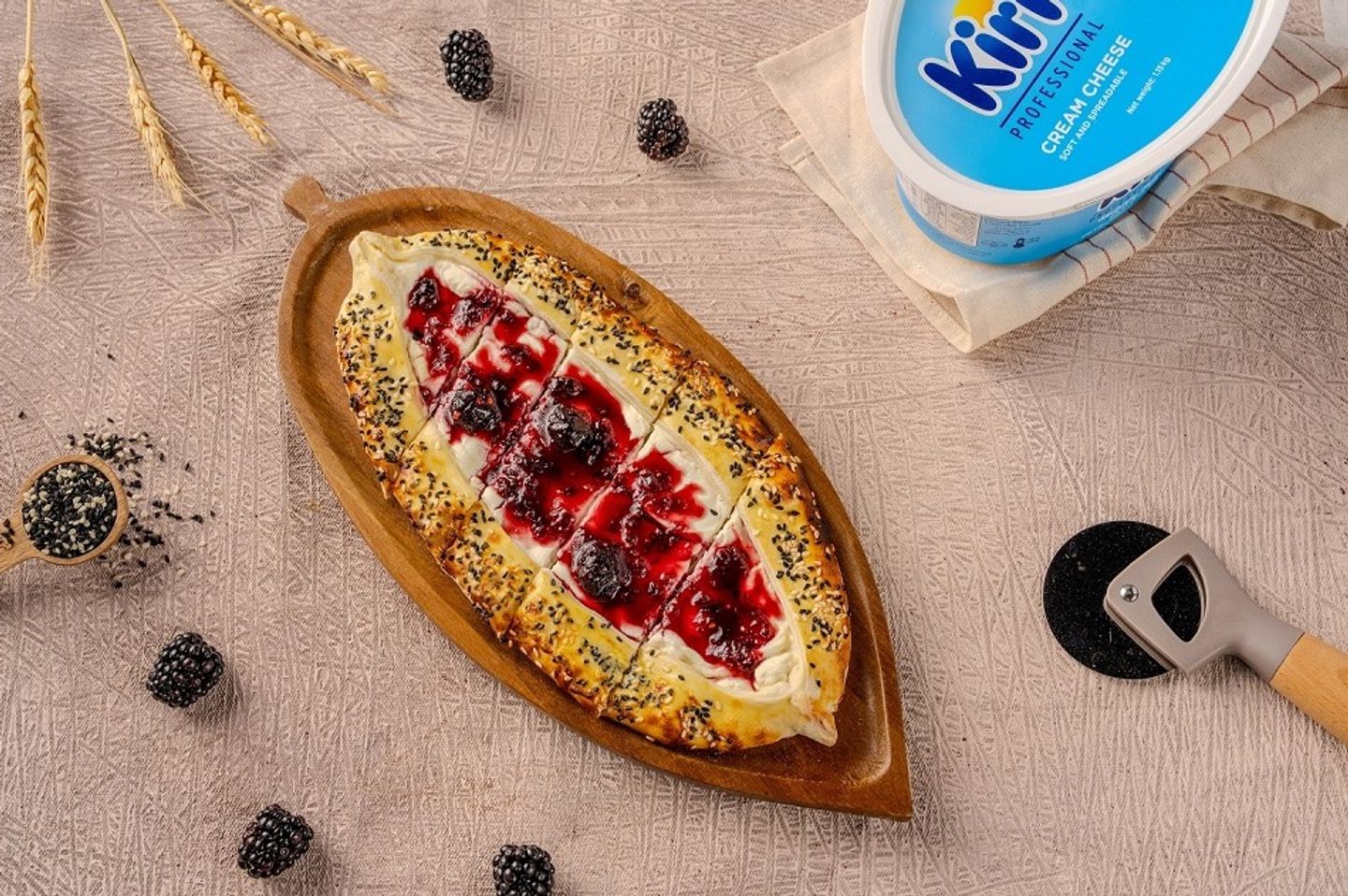 Kiri With Raspberry Jam