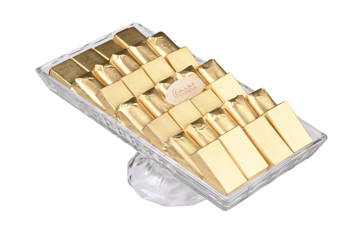 Golden Wafer Filling With Hazelnut – Glass Stand