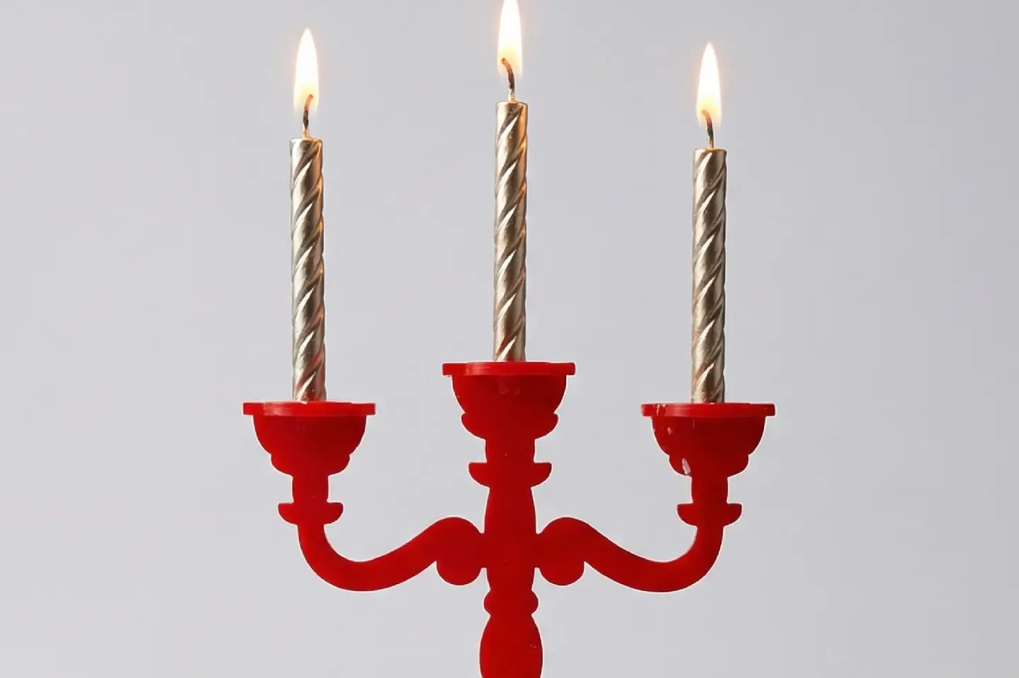 Red Candleholder 3 Candle