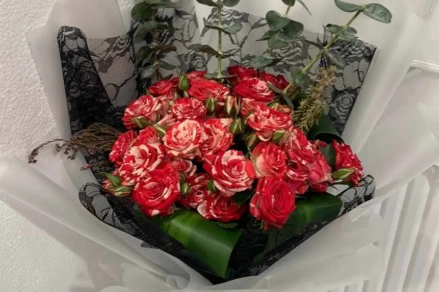 Baby Rose Bouquet With Lace