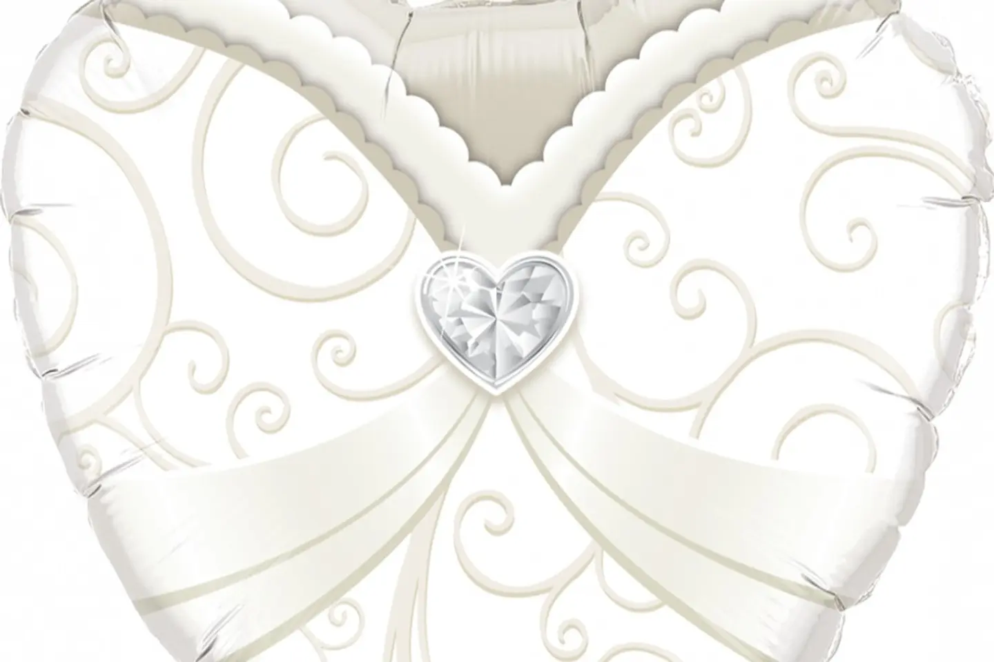 White Heart Balloon