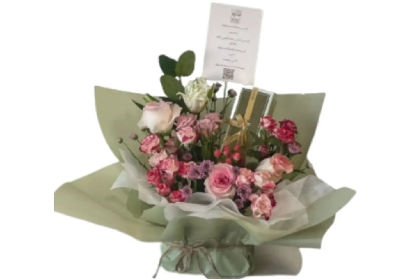 Bouquet/Flowers Clor Pink/With Choklet Bustani Number 13