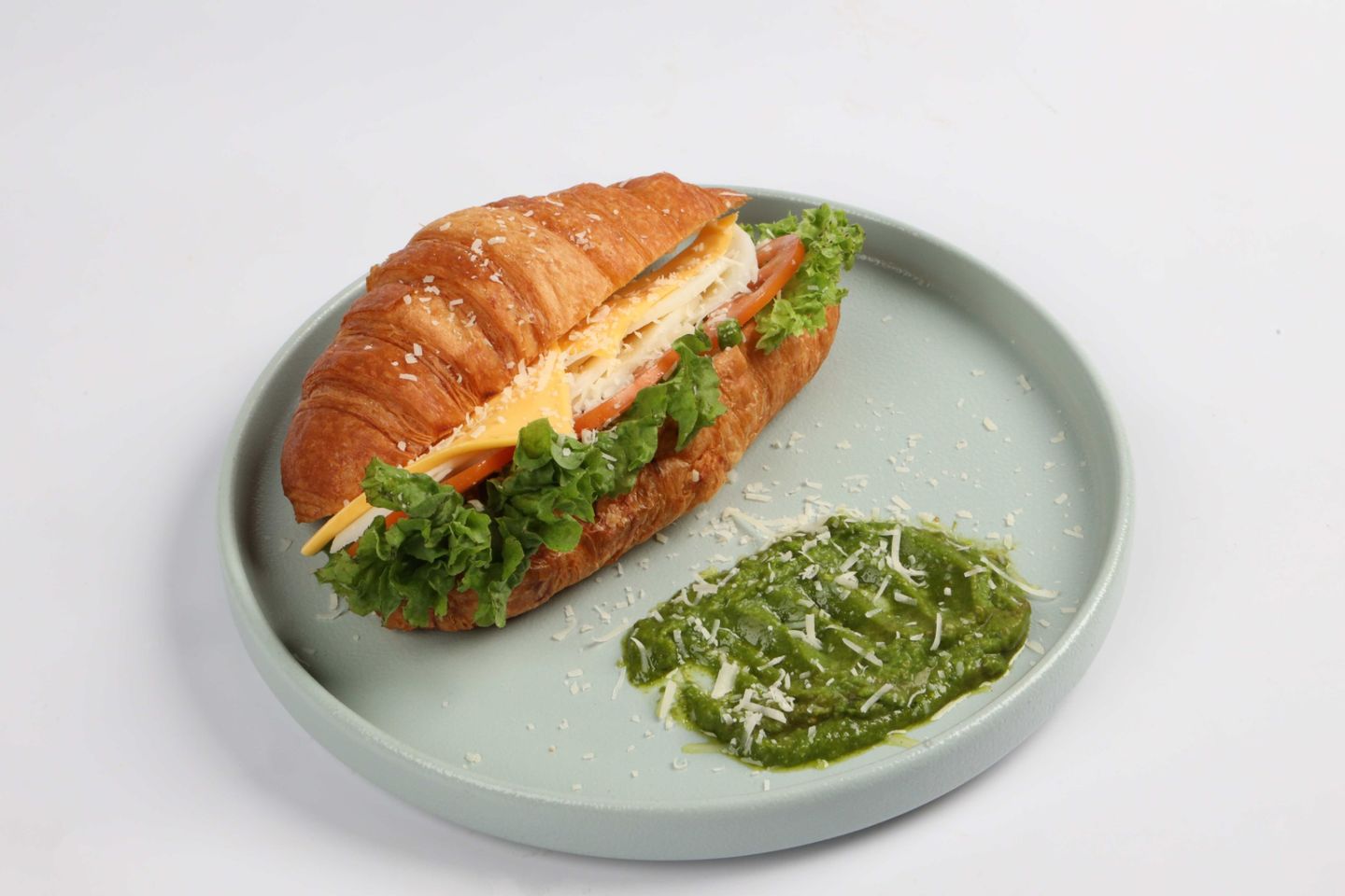 Cheese And Pesto Croissant