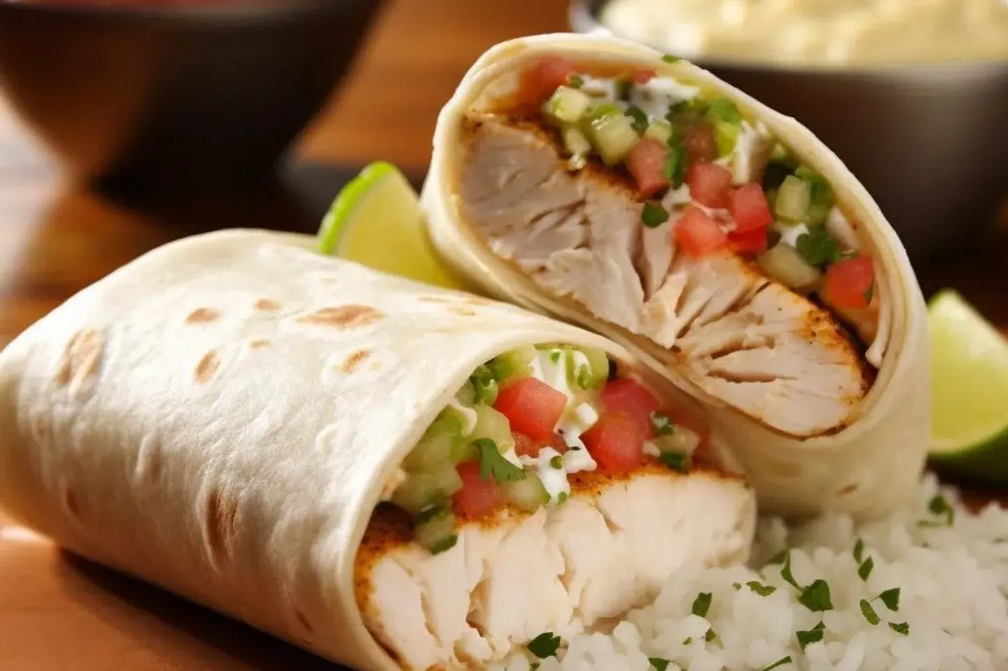 Fish Fajita Burrito