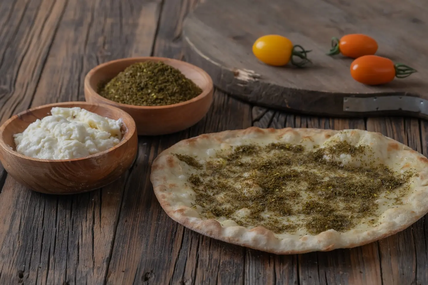 فطيرة جبن بالزعتر