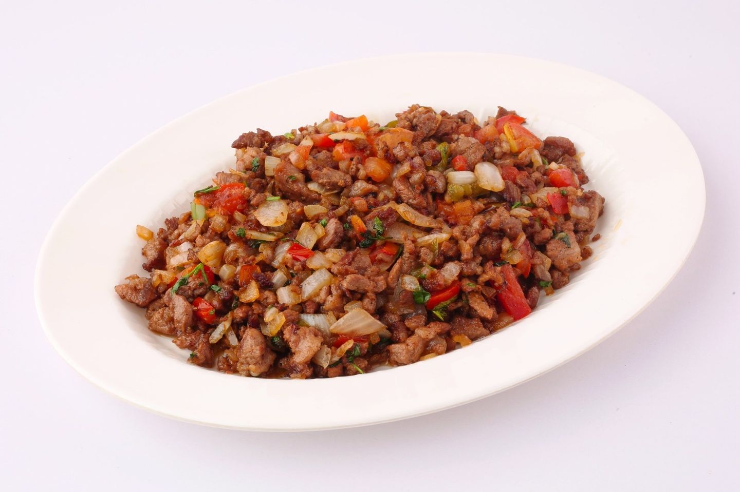 صحن مقلقل لحم طازج