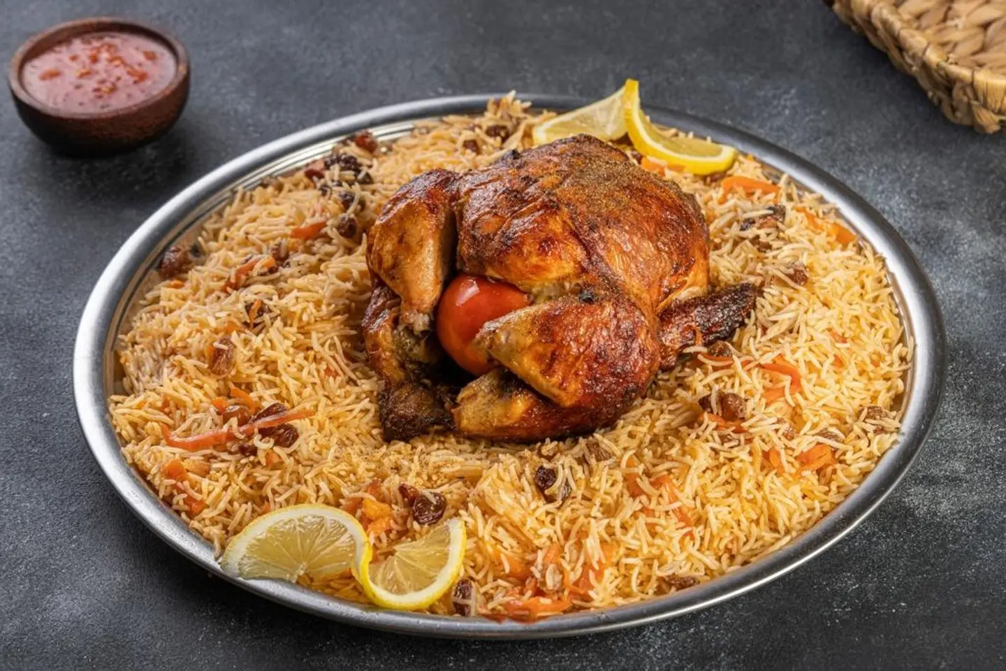 Whole Roast Chicken With Rice