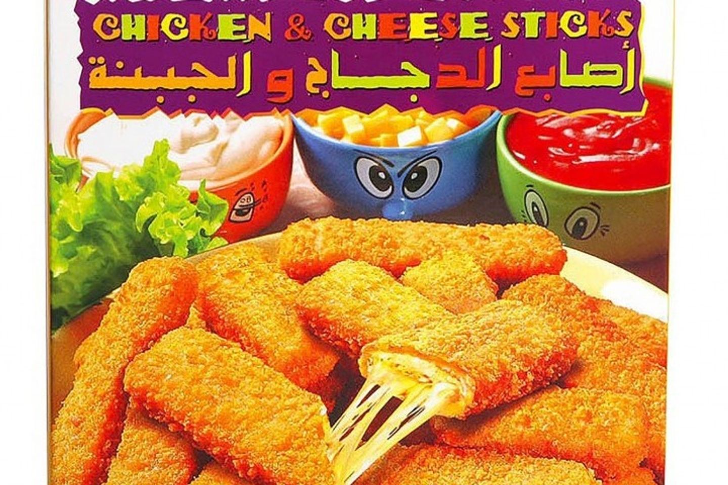 أصابع الدجاج والجبنة