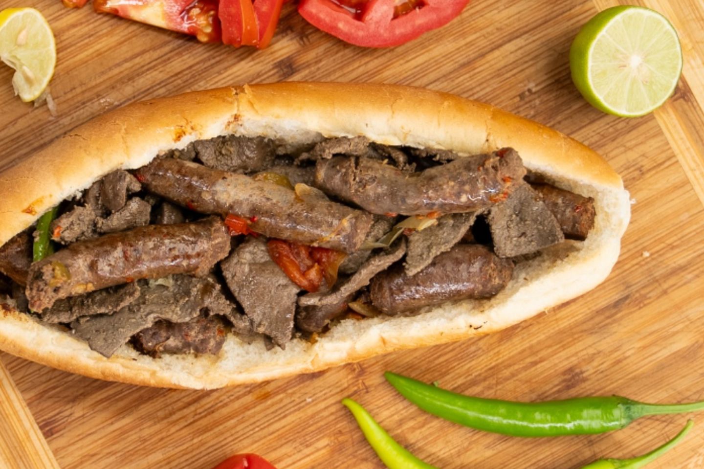 ساندوتش مشكل كبدة سجق و قلوب