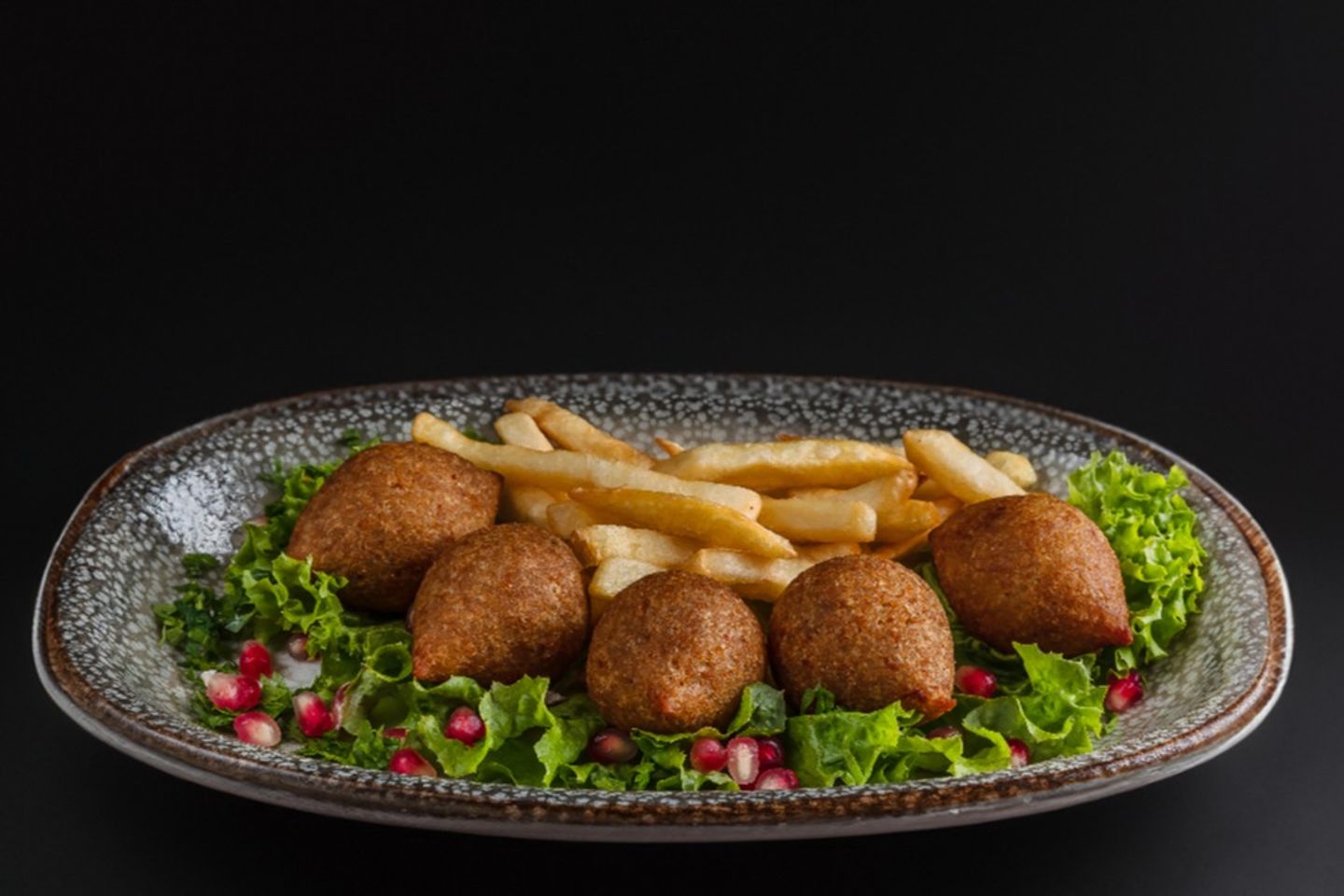 Fried Meat Kebbah Plate