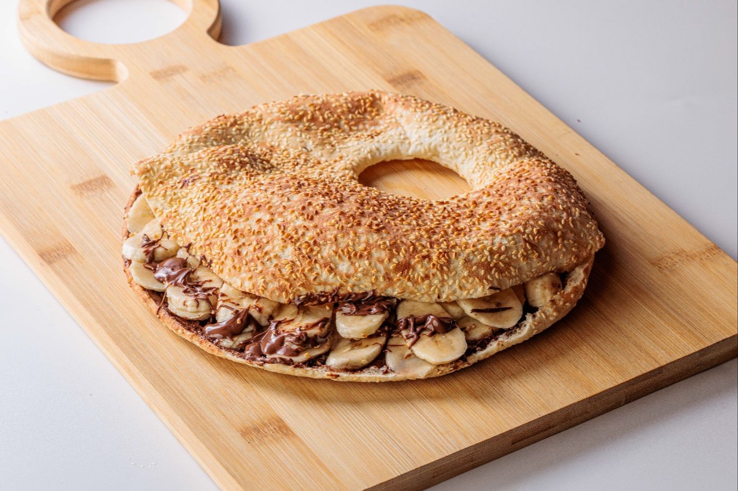 كعكة نوتيلا والموز