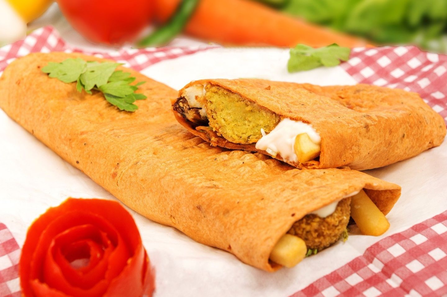 Falafel Tortilla Sandwich