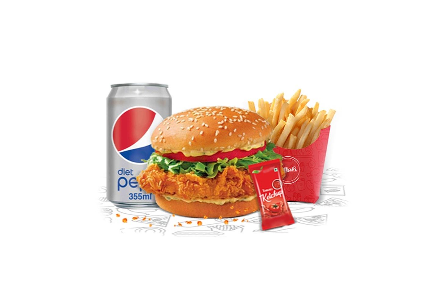 Zinger Chicken Burger Combo