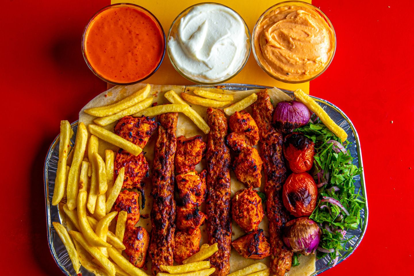 صحن مشاوي دجاج وسط