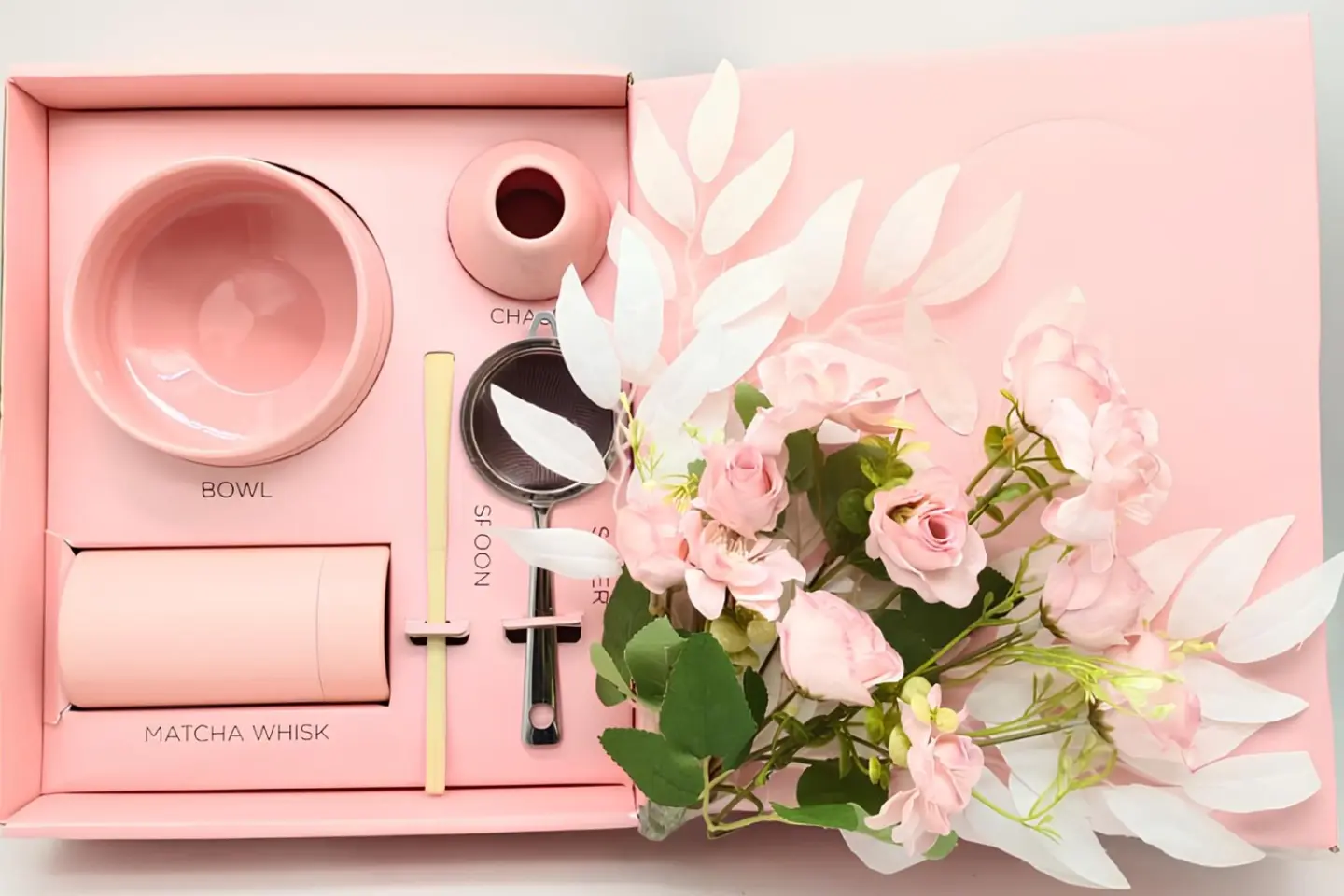 Matcha Pink Tools Arrangement