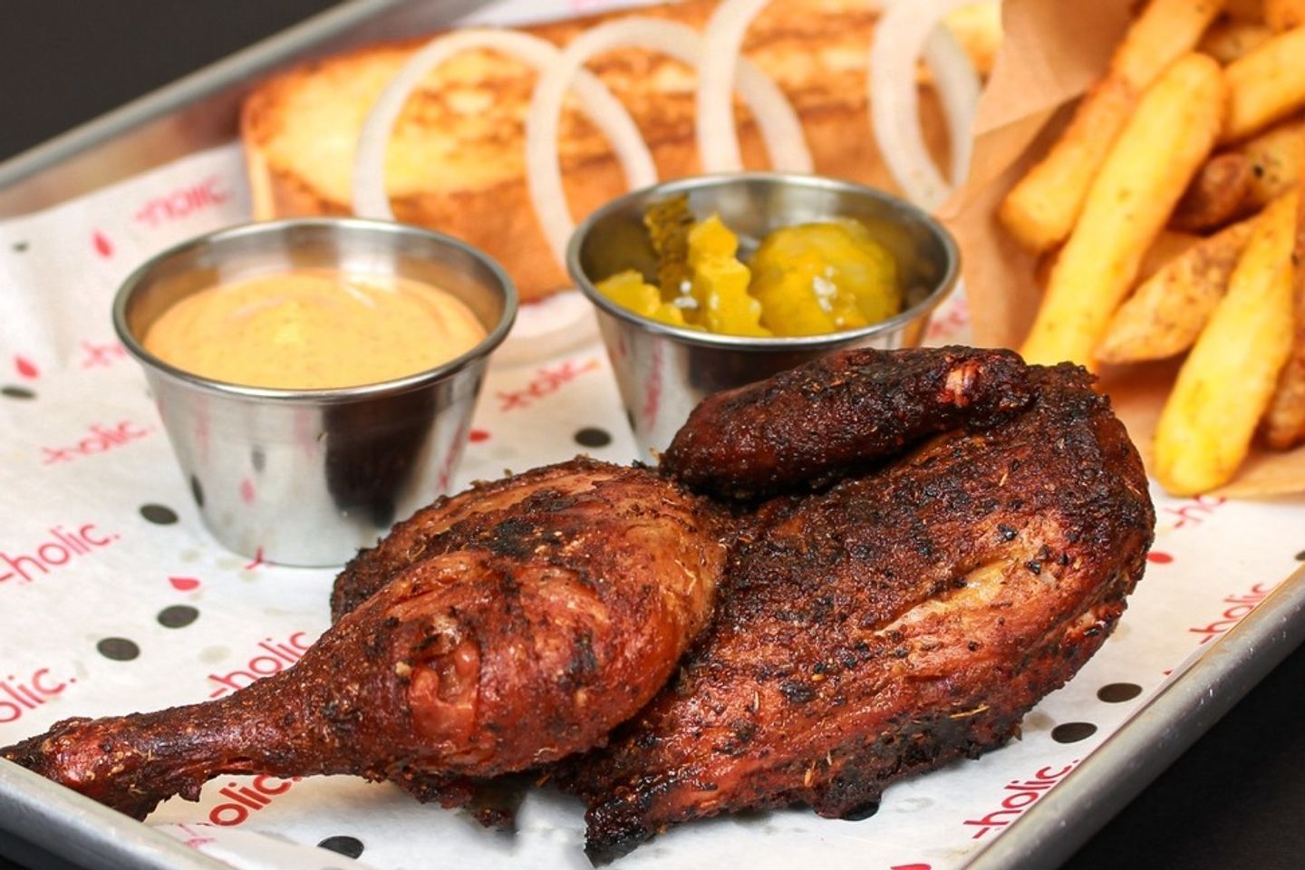 Smoked Half Chicken With Fries