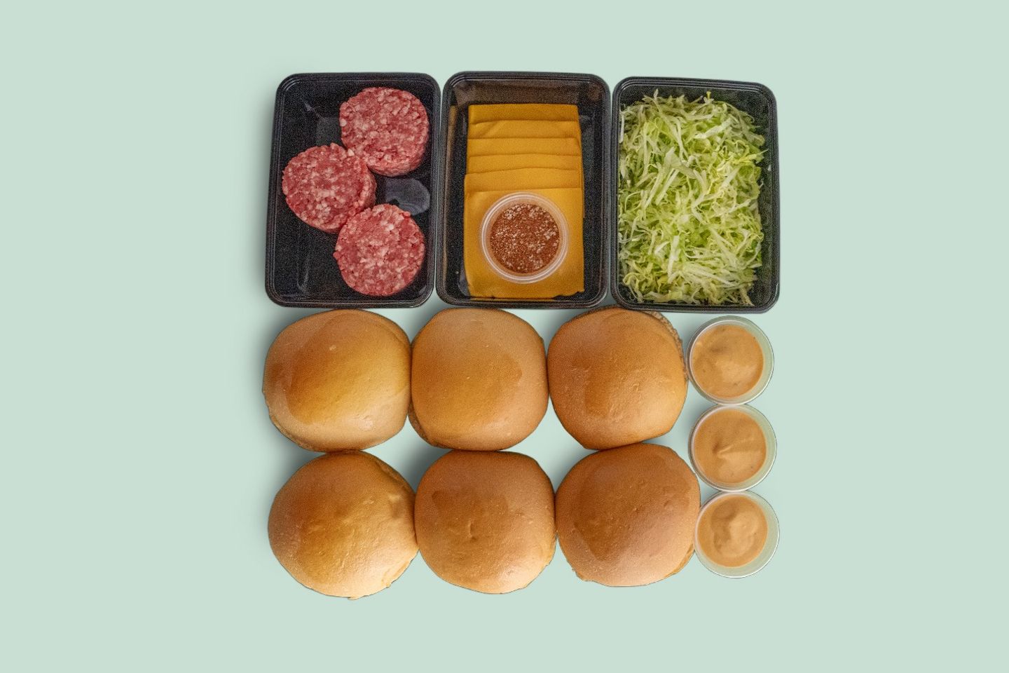 Bbq Box Of 6 Burger Pieces  - Beef