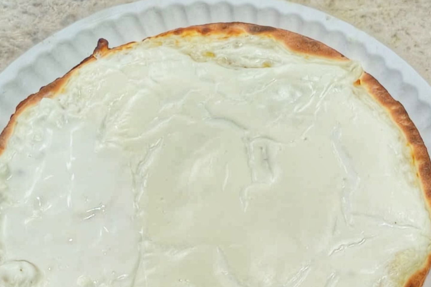 فطيرة لبنة سادة مدور