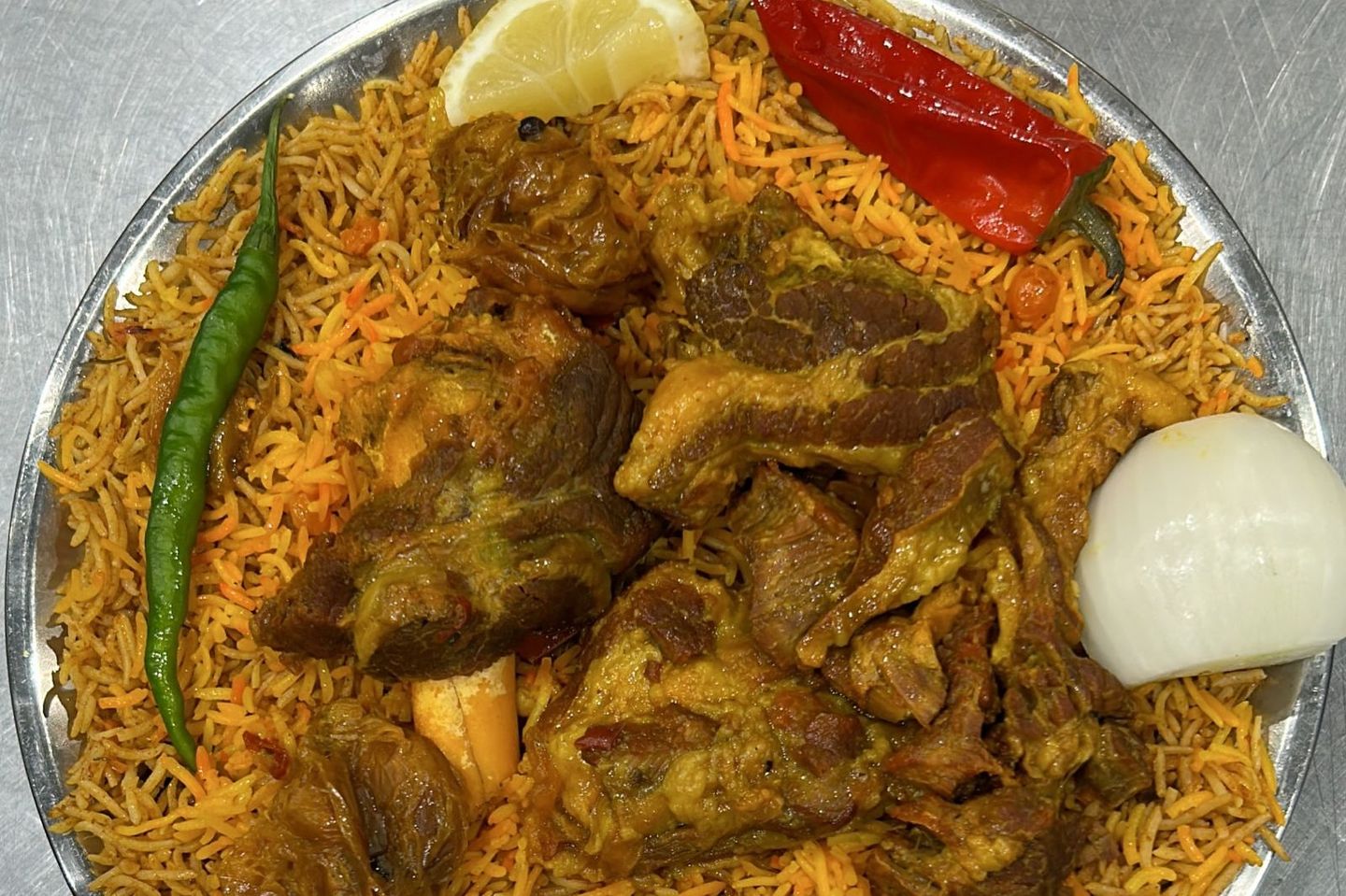Saudi Makboos  Meat And Red Rice